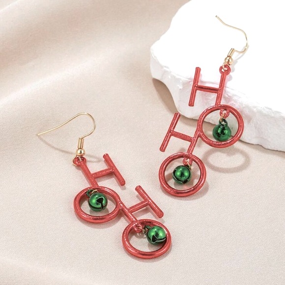 Ho Ho Christmas Earrings - Picture 4 of 6